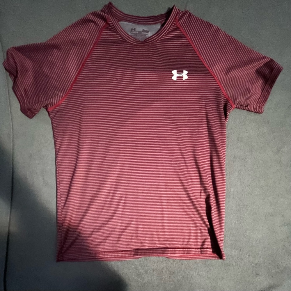 Under Armour Red Striped T-Shirt